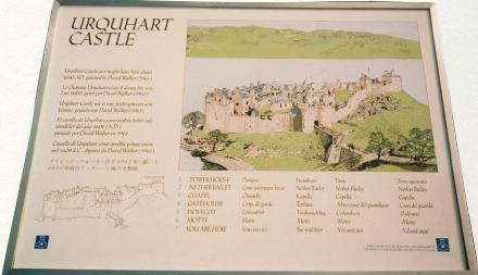 Schautafel zum Urquart Castle, 19kB